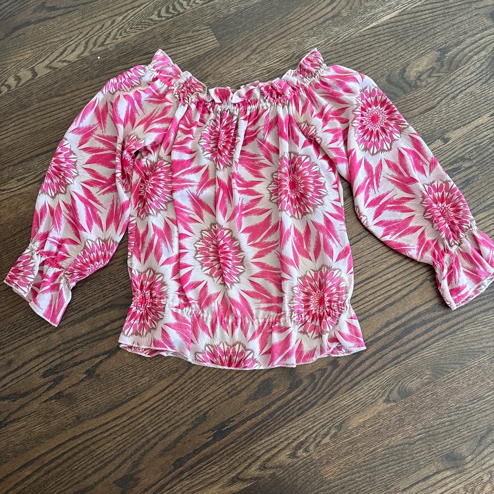 Jenny Han flower blouse small